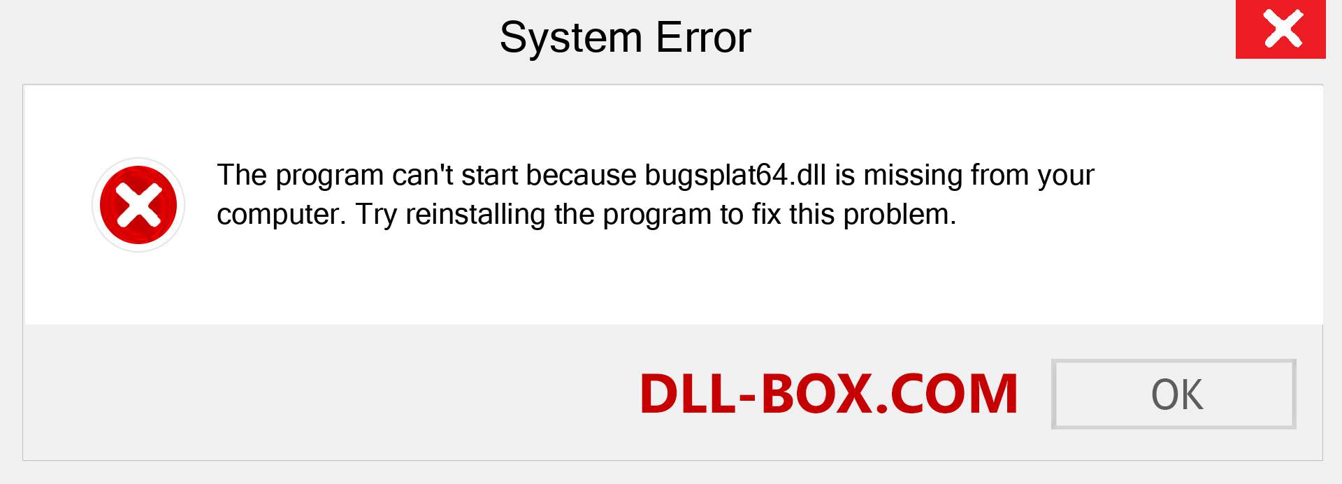  bugsplat64.dll file is missing?. Download for Windows 7, 8, 10 - Fix  bugsplat64 dll Missing Error on Windows, photos, images
